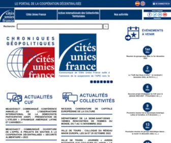 Cites-Unies-France.org(Cités unies France Cités Unies France) Screenshot