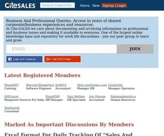 Citesales.com(Sales/Marketing Management Community) Screenshot