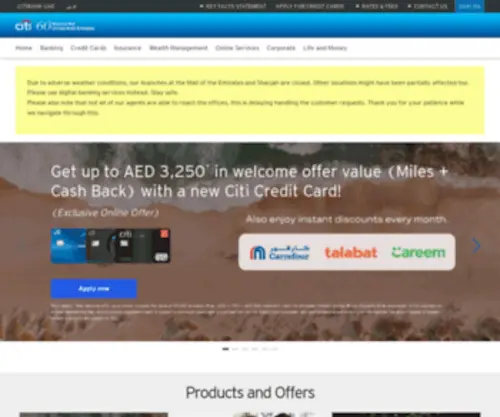 Citibank.ae(Citibank UAE) Screenshot