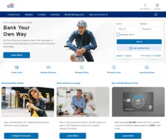 Citibank.com(Discover financial services tailored to your life from Citibank®) Screenshot