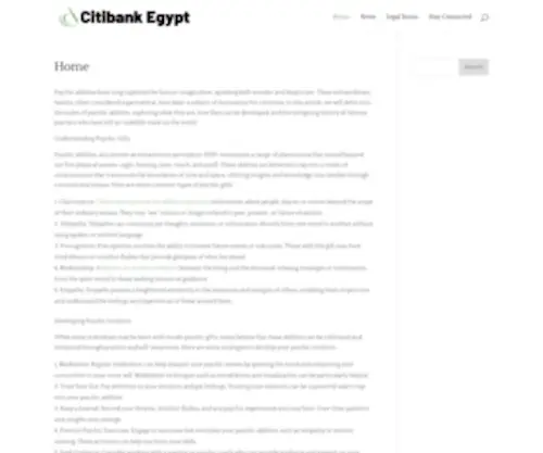 Citibankegypt.com(Psychic Citi Bank in Egypt) Screenshot