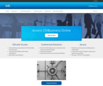 Citibusinessonline.com(CitiBusiness®) Screenshot