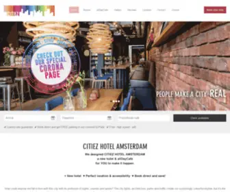 Citiezhotelamsterdam.com(CITIEZ Hotel Amsterdam West) Screenshot