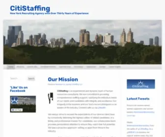 Citistaffing.com(OVER 30 YEARS OF SUCCESS IN NEW YORK CITY) Screenshot