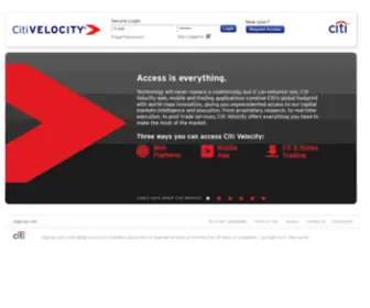 Citivelocity.com(Citi Velocity) Screenshot