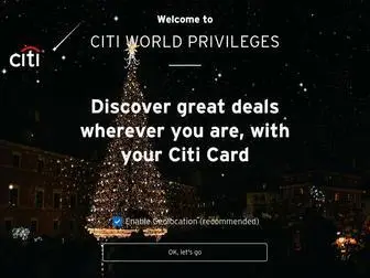 Citiworldprivileges.com(The Citi World Privileges) Screenshot