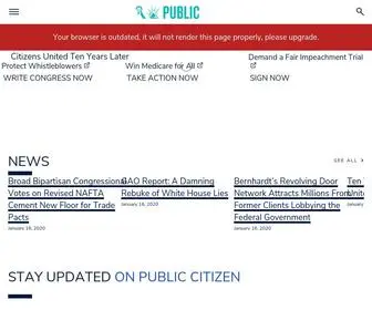 Citizen.org(Public Citizen) Screenshot