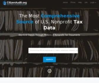 Citizenaudit.org(Millions of Nonprofit Tax DocumentsMillions of Nonprofit Tax Documents) Screenshot