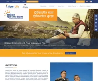 Citizenlifenepal.com(Aspiring Life Insurance companies in Nepal) Screenshot