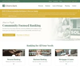 Citizens-Banking.com(Citizens Bank of Central Indiana) Screenshot