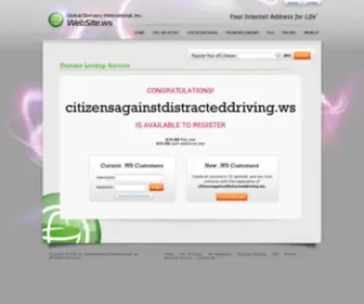 Citizensagainstdistracteddriving.ws(Your Internet Address For Life) Screenshot