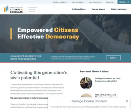Citizensandscholars.org(Advancing Fellowship Since 1945) Screenshot