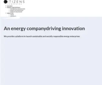 Citizenscompanies.com(Develop a sustainable future with Citzens. Our renewable energy company) Screenshot