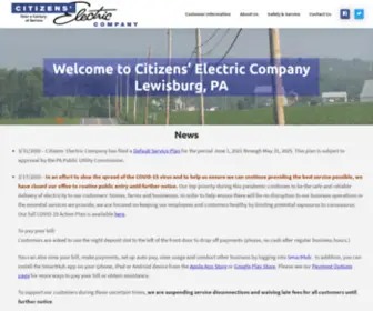 Citizenselectric.com(Citizens' Electric Company of Lewisburg) Screenshot