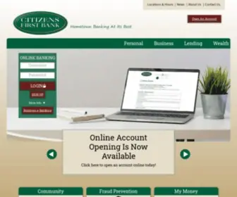 Citizensfb.com(Citizens First Bank) Screenshot