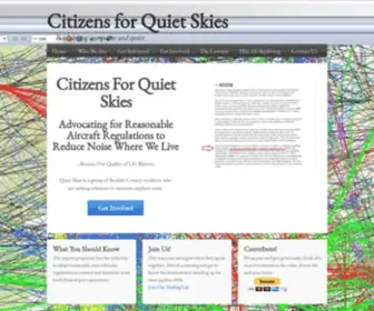 Citizensforquietskies.org(Reclaiming our peace and quiet) Screenshot