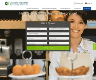 Citizensgeneral.com(Insurance Solutions for Small Business) Screenshot