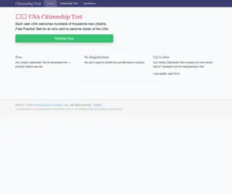 Citizenshiptest-Online.com(USA Citizenship Test Online) Screenshot