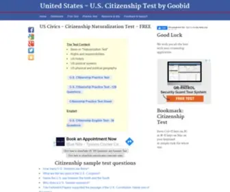 Citizenshiptest.net(100 US Citizenship Questions Practice TestFree U.S) Screenshot