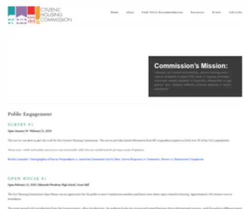 Citizenshousingcommission.org(Citizens' Housing Commission) Screenshot