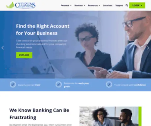 Citizensstatebankindiana.com(Bank And Borrow With Confidence) Screenshot