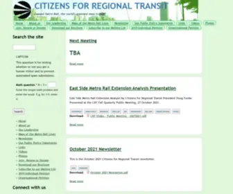 Citizenstransit.org(Citizens for Regional Transit) Screenshot