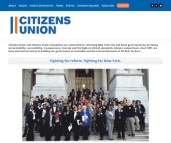 Citizensunion.org(Citizens Union and Citizens Union Foundation are committed to reforming New York City and State government by fostering accountability) Screenshot