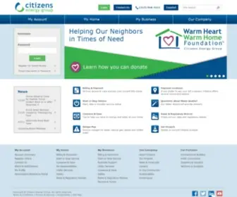 Citizenswater.com(Citizens Energy Group) Screenshot