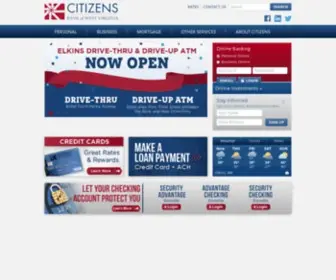 Citizenswv.com(Citizens Bank of West Virginia) Screenshot