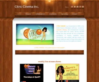 Citriccinema.com(The home page for CITRIC CINEMA production and entertainment company) Screenshot