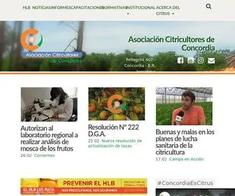 Citricultoresconcordia.org(Asociación Citricultores Concordia) Screenshot