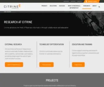 Citrination.org(The AI Platform for Materials Development) Screenshot