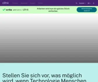 Citrix.de(Umfassende Arbeitsplatzlösung für sicheren Zugriff auf Anwendungen und Daten) Screenshot