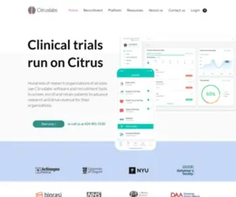 Citruslabs.io(Clinical trials) Screenshot