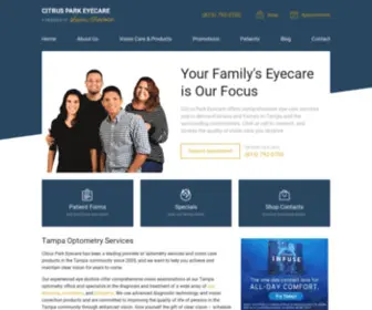 Citrusparkeyecare.com(Optometrist, Eye Doctor in Tampa FL) Screenshot