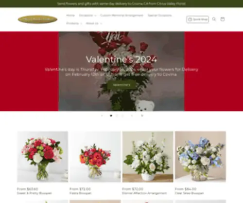 Citrusvalleyflorist.com(Covina Florist with Same) Screenshot