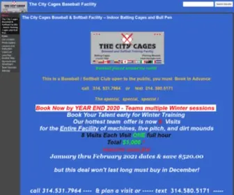 Citycages.com(The City Cages Baseball Facility) Screenshot