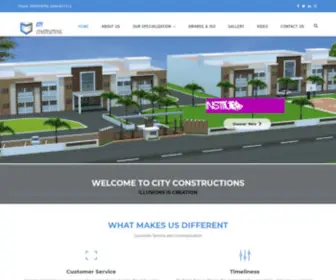 Cityconstructions.co.in(ISO Certified Constructions Company) Screenshot