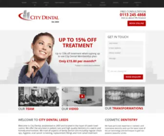 Citydentalleeds.com(Dentist Leeds dentists in Leeds private cosmetic dentist in Leeds) Screenshot