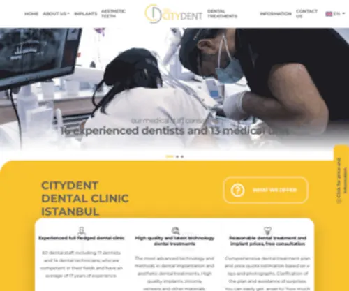Citydentistanbul.com(Citydent dental clinic istanbul turkey) Screenshot