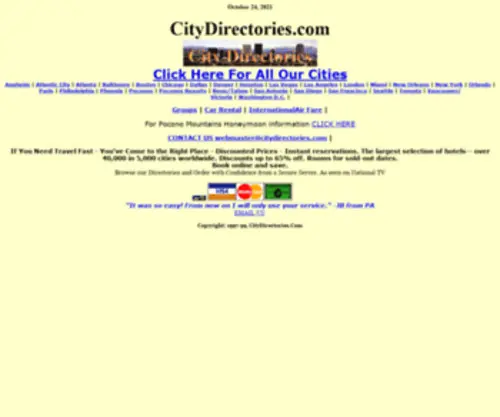 Citydirectories.com(City Directories where find hotel resort Guide hotels resorts Directory Free reservation Discounts vacation Reservations City Directories Main Reservations USA Hotels Motels Lodging Vacation Where to find free Travel info) Screenshot