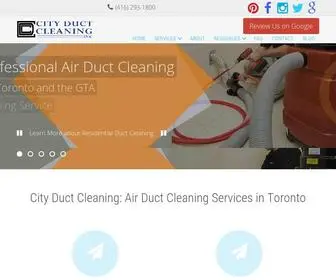 Cityductcleaning.com(Air Duct Cleaning Services Toronto) Screenshot