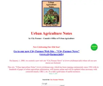 Cityfarmer.org(City Farmer's Urban Agriculture Notes) Screenshot