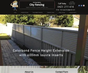 Cityfencing.com.au(Colorbond Fencing Contractors) Screenshot