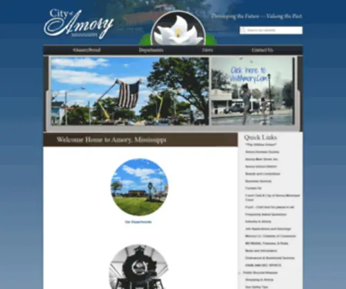 Cityofamoryms.com(City of Amory) Screenshot