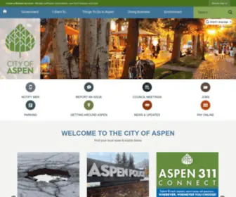 Cityofaspen.com(Aspen, CO) Screenshot