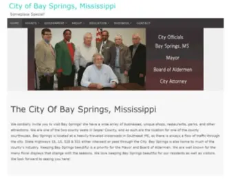 Cityofbaysprings.com(City of Bay Springs) Screenshot