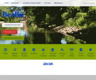 Cityofberlin.net(Berlin, Wisconsin 54923) Screenshot