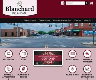 Cityofblanchard.us(Blanchard OK) Screenshot