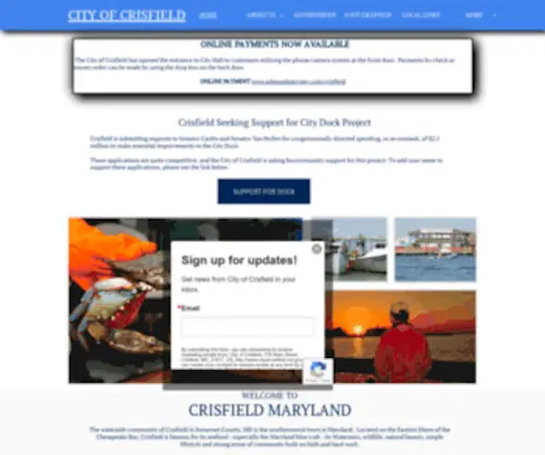 Cityofcrisfield-MD.gov(Cityofcrisfield MD) Screenshot